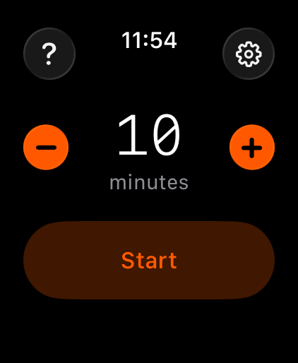 Setting a session length in minutes