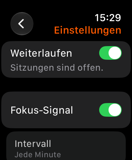 Einstellungen für Rhythmus, Gefühl und Verlängerung