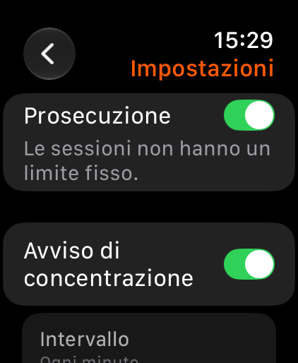 Impostazioni di ritmo, sensazione e prolungamento degli avvisi
